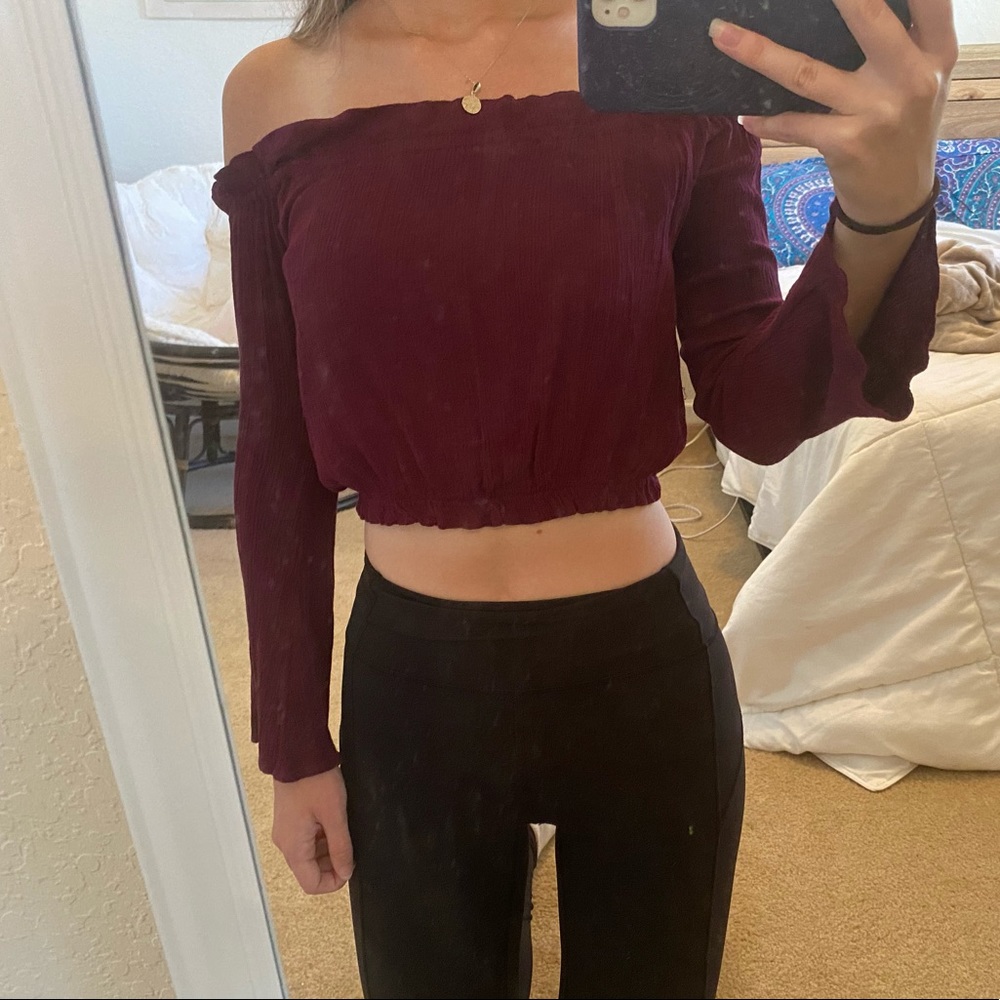 pacsun crop top blouse